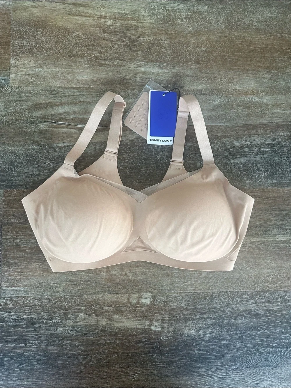Honeylove CrossOver Bra Size 1X Color Sand
